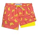 maamgic Boys Swim Trunks with Compression Liner Toddler Stretch Swim Shorts
