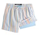 maamgic Boys Swim Trunks with Compression Liner Toddler Stretch Swim Shorts