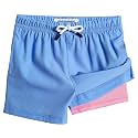 maamgic Boys Swim Trunks with Compression Liner Toddler Stretch Swim Shorts