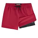 maamgic Boys Swim Trunks with Compression Liner Toddler Stretch Swim Shorts