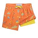maamgic Boys Swim Trunks with Compression Liner Toddler Stretch Swim Shorts