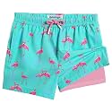maamgic Boys Swim Trunks with Compression Liner Toddler Stretch Swim Shorts