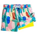 maamgic Boys Swim Trunks with Compression Liner Toddler Stretch Swim Shorts