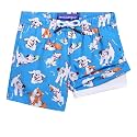 maamgic Boys Swim Trunks with Compression Liner Toddler Stretch Swim Shorts