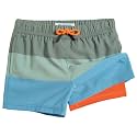 maamgic Boys Swim Trunks with Compression Liner Toddler Stretch Swim Shorts