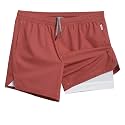 maamgic Mens 5" Gym Running Shorts for Men 2 in 1 Quick Dry Workout Athletic Shorts