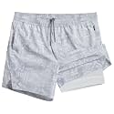 maamgic Mens 5" Gym Running Shorts for Men 2 in 1 Quick Dry Workout Athletic Shorts