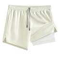 maamgic Mens 5" Gym Running Shorts for Men 2 in 1 Quick Dry Workout Athletic Shorts