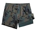maamgic Mens 5" Gym Running Shorts for Men 2 in 1 Quick Dry Workout Athletic Shorts