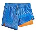 maamgic Mens 5" Gym Running Shorts for Men 2 in 1 Quick Dry Workout Athletic Shorts
