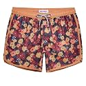 maamgic Mens Boys Short 80s 90s Vintage Swim Trunks with Mesh Lining Quick Dry Swim Suits Board Shorts