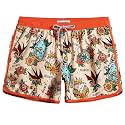 maamgic Mens Boys Short 80s 90s Vintage Swim Trunks with Mesh Lining Quick Dry Swim Suits Board Shorts