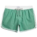 maamgic Mens Boys Short 80s 90s Vintage Swim Trunks with Mesh Lining Quick Dry Swim Suits Board Shorts