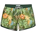maamgic Mens Boys Short 80s 90s Vintage Swim Trunks with Mesh Lining Quick Dry Swim Suits Board Shorts