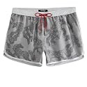 maamgic Mens Boys Short 80s 90s Vintage Swim Trunks with Mesh Lining Quick Dry Swim Suits Board Shorts