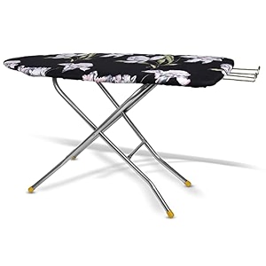 maanit wooden heavy self standing ironing boardtable 18 inch  foldable portable iron board with iron stand  strong stable base for home use