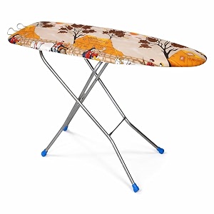maanit wooden heavy self standing ironing boardtable 18 inch  foldable portable iron board with iron stand  strong stable base for home use
