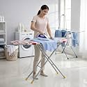 Maanit Wooden Heavy Self Standing Ironing Board/Table 18 Inch | Foldable Portable Iron Board with Iron Stand | Strong Stable Base for Home Use