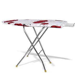 maanit wooden heavy self standing ironing boardtable 18 inch  foldable portable iron board with iron stand  strong stable base for home use