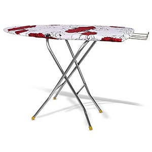 maanit wooden heavy self standing ironing boardtable 18 inch  foldable portable iron board with iron stand  strong stable base for home use