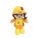 MABLE Addie Girl Rag Doll for Kids 35cm, Huggable &amp; Adorable Plush for Toddler, Baby Doll with Hat &amp; Skirt for Girls | Soft &amp; Cuddly Stuffed Toy for Babies | Made in India (Yellow)