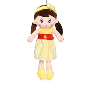 mable soft doll for girls  cute plush baby doll toy with colourful hairband  huggable stuffed doll gift for kids girls toddlers amp babies age 3 to 5 years 40cm yellow