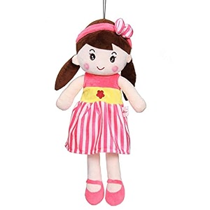 mable soft doll for girls  cute plush baby doll toy with colourful hairband  huggable stuffed doll gift for kids girls toddlers amp babies age 3 to 5 years 40cm rani