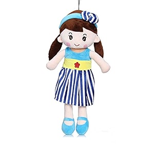 mable soft doll for girls  cute plush baby doll toy with colourful hairband  huggable stuffed doll gift for kids girls toddlers amp babies age 3 to 5 years 60cm blue