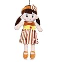 MABLE Cute Doll Super Soft Stuffed Doll, Washable Cuddly Plush Toy for Baby Girls, Spark Imaginative Play, Safe &amp; Fun Gift for Kids, Perfect for Playtime &amp; Cuddling, 80 CM (Brown)