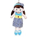MABLE Soft Doll for Girls | Cute Plush Baby Doll Toy with Colourful Hairband | Huggable Stuffed Doll Gift for Kids, Girls, Toddlers &amp; Babies Age 3 to 5 Years (40CM Blue)