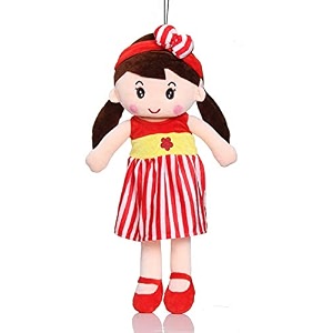 mable soft doll for girls  cute plush baby doll toy with colourful hairband  huggable stuffed doll gift for kids girls toddlers amp babies age 3 to 5 years 60cm red