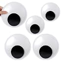 Mabor Large Googly Eyes Self Adhesive, 4Pcs Novelty Sticky Wiggle Giant Big Googly Eyes for DIY Crafts Christmas Tree Decoration, Black & White, Multi-Sized, 4 Inch & 2.8 Inch