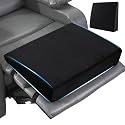 MABOZOO Wedge Recliner Leg Pillow, Foam Extra Large Foot Rest Cushion with Adjustable Straps, Recliner Footrest Extender Leg Elevation Pillow Wedge Pillow for Recliner, Bed, Sofa, Couch (Black)