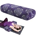 MABOZOO Yoga Bolster Pillow, Rectangular Yoga Bolster for Restorative &amp; Meditation, Professional Meditation Cushion with Carry Handle