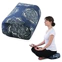 MABOZOO Yoga Bolster Pillow, Rectangular Yoga Bolster for Restorative & Meditation, Professional Meditation Cushion with Carry Handle