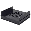 Mac mini Mount,Mini Cooling Fan Design,Super Strong Wind Modification Chassis,Equipped with a 5.5 Inches Silent Fan for Heat Sink,USB Power Supply(Black)
