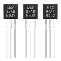 MAC97A6 Bidirectional Thyristor 1A 400V 97A6 Single Direction Silicon Controlled Rectifier 1 Amp 400 Volt Direct Plug Transistor TO-92 (Pack of 50pcs)