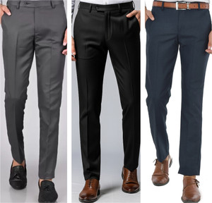 Macberrys Regular Fit Men Multicolor Trousers