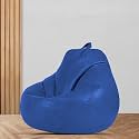 MACCA Brand - XL Clasic Bean Bag Filled with Beans (Faux Leather) (Blue)