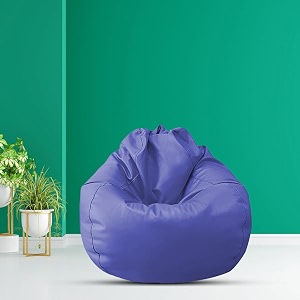 macca xl faux leather bean bag filled with beans ready to use purple