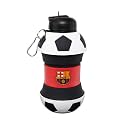Maccabi ART Barcelona Clip-On Collapsible 1 Liter, 34 oz. size BPA-Free Silicone Soccer Large Water Bottle