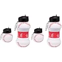 Maccabi Art Clip-On Collapsible BPA-Free Silicone Baseball Water Bottle for Kids, 18 Oz. Size (Pack of 2)