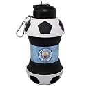 Maccabi ART Manchester City Clip-On Collapsible 1 Liter, 34 oz. size BPA-Free Silicone Soccer Large Water Bottle