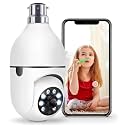 MacCam 4Mp WiFi Bulb CCTV Camera for Home Security | 360° Rotation | Color Night Vision | Motion Detection Two-Way Audio | Wireless Light Bulb Camera with Mobile App V380 Pro (Light Camera)