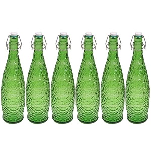 machak crick glass water bottle for fridge 1 ltr green set of 2