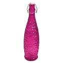 Machak Crick Glass Water Bottle For Fridge 1 ltr (Purple, Set of 2)