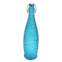 Machak Crick Glass Water Bottle For Fridge 1 ltr (Blue, 1)