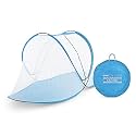 Foldable Mosquito Net Light Weight High Durability Strong & Durable Tent Shape Machardani for Single Bed 3 5 X 6 5ft-Blue & White Foldable Machardani/Mosquito Net Single Size Adult