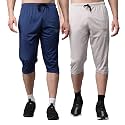Mack Jonney Dryfit Lycra Solid 3/4th Capri for Men (Pack of 2)-Dryfit_D13_BLK_OLV_02-P
