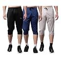 Mack Jonney Dryfit Lycra Solid 3/4th Capri for Men (Pack of 3)-Dryfit_D13_BLK_BLU_Gry_03-P
